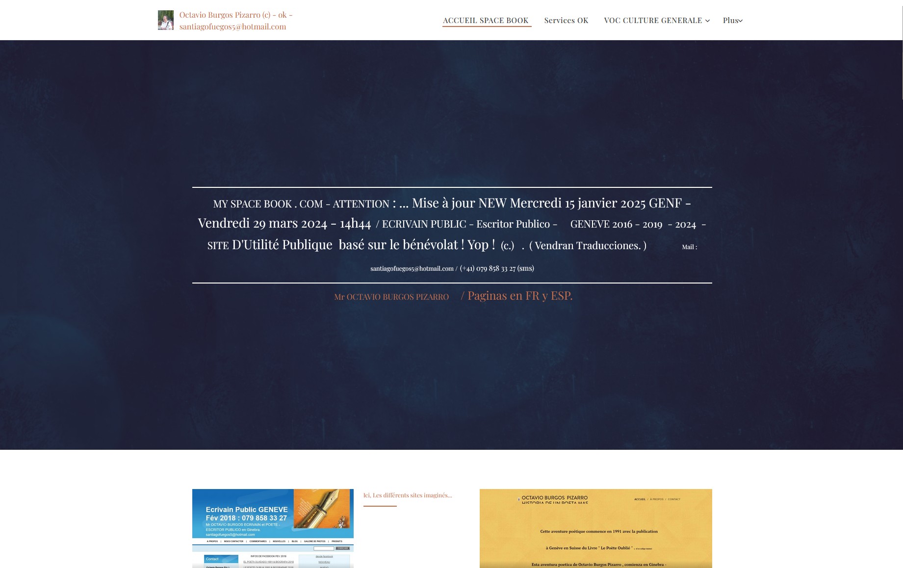 Vers site My space book 2025